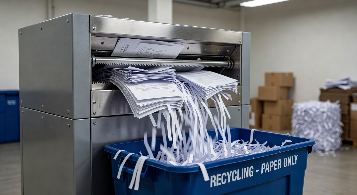 Industrial paper shredder machine